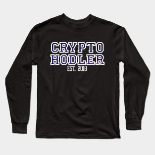 Space Bitcoin Ethereum Blockchain Crypto Hodler Long Sleeve T-Shirt